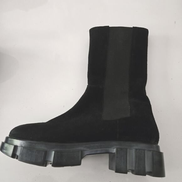 Free People "Brooks" Lug Sole Mid Rise Platform Chelsea Boots Size EU 39, US 8.5 - Picture 6 of 15